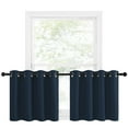 thumbnail image 2 of NICETOWN Short Blackout Curtains for Small Window, Light Blocking Thermal Insulated Curtains Privacy Grommet Window Treatment, 52"x24", Navy Blue, 2 Panels, 2 of 7