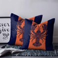thumbnail image 2 of Orange Navy Blue Lobster 18x18 Pillow Covers Set of 2, Summer Beach Coastal Modern Art Throw Pillow Covers Decorative Couch Cushion Case, Microfiber Square Pillowcases for Bedroom Car Living Room, 2 of 7