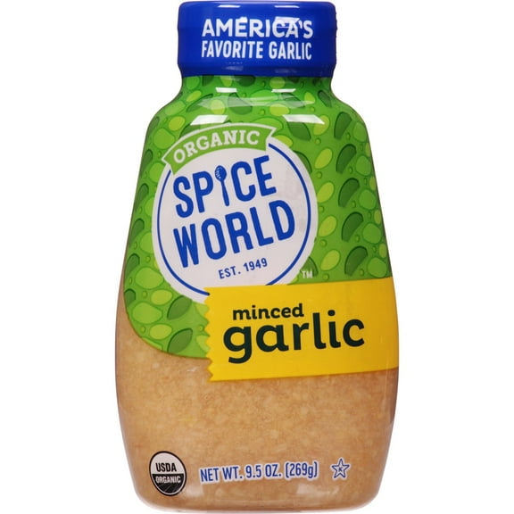 Spice World Organic Minced Garlic - 9.5 oz