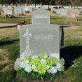 thumbnail image 2 of Toimothcn 1Pc Cemetery Flowers For Cemetery Faux Rose Realistic Silk Cemetery Flowers Bouquet With Saddle In Decorative Lasting Cemetery, 2 of 5