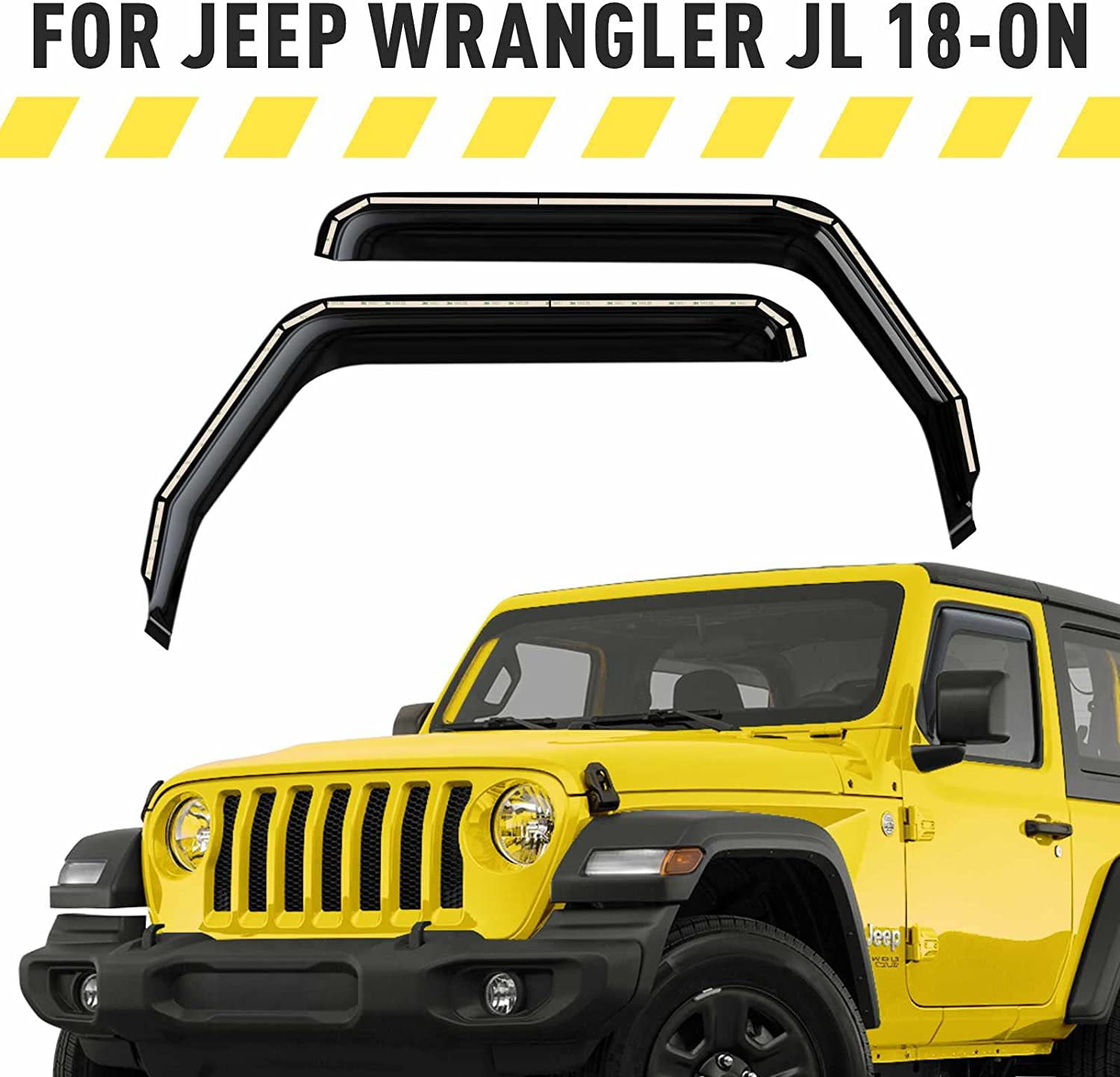 AEROGUYS InChannel Window Deflectors Extra Durable Window Visors Rain