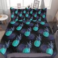 thumbnail image 1 of HAHDAXIA Pineapple Pattern Fruit Bedding Solid Comforter Set for All Seasons,3 Pieces(1 Comforter+2 Pillowcases),Soft Microfiber Bedding Set King(90"x90"), 1 of 7
