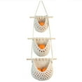 thumbnail image 2 of 1Pack Bohemian Style Handmade Hanging Fruit Hammock Beige White Cotton Rope Jute Material Kitchen Organizer, 2 of 9