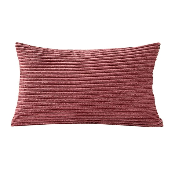 Polyester Corduroy Pillowcase Solid Color Striped Pillowcase Home Sofa Decorative Cushion Cover