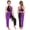 Purple, variant on Girls Latin Dance Performance Bodysuit Shiny Sequin Tassel Jumpsuit Dancewear Blue 6