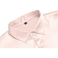 thumbnail image 4 of Mens Silk Shirts Long Sleeve-Luxury Shiny Silk Satin Party Dress Shirt Button Up Casual Muscle Fit for Men(Khaki,XL), 4 of 5