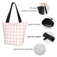 thumbnail image 4 of Disketp Pink Checkboard Bolsa de Hombro Casual para Mujer, Bolso Cruzado para Compras, Viajes y Uso Diario, 4 of 6