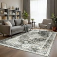 thumbnail image 5 of Ultrug Vintage Floral Print Rugs Soft Carpet Retro Area Rug for Living Room Bedroom Home Decor,6'x9',Dark Gray, 5 of 7