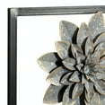 thumbnail image 5 of DecMode Gray Metal Floral Wall Decor with Black Frame (2 Count), 5 of 9