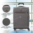thumbnail image 3 of Travelpro Platinum Elite Softside Expandable Luggage, 8 Wheel Spinner Grey 25in, 3 of 8