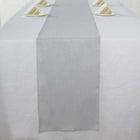 Efavormart 12"x108" IVORY Premium Faux Linen Runner, Slubby Textured ...