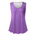 thumbnail image 5 of XuJwPNcy Summer Tank Tops for Women Loose Fit Pleated Scoop Neck Sleeveless Tops Curved Hem Flowy Trendy Clothes Outfits, 5 of 6