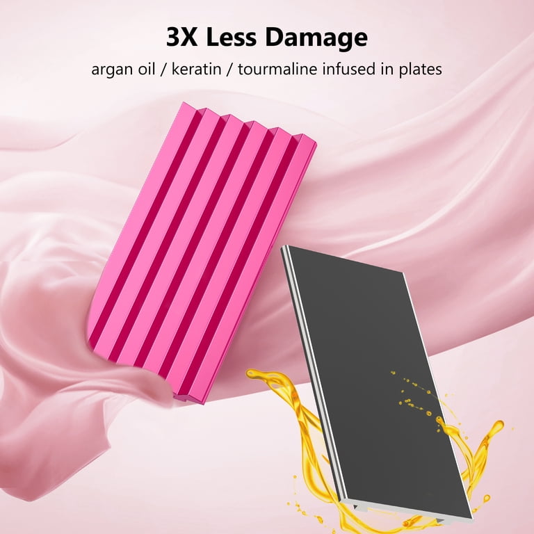 Terviiix 4-in-1 Hair Crimper with Interchangeable Plates, Pink photo 5