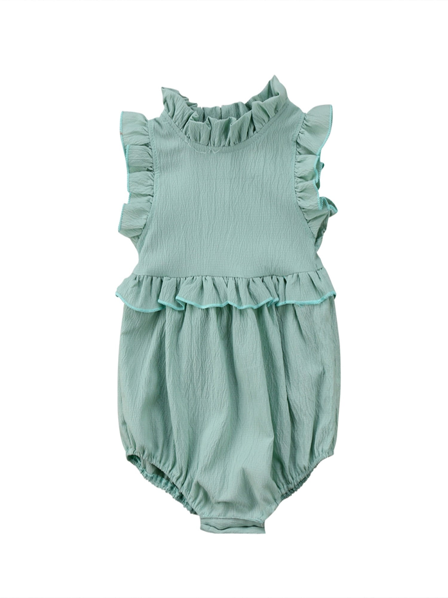 Infant Babys Girls Romper Bodysuit Summer Ruffle Princess Dress Outfit Jumpsuits