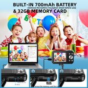 Digital Camera Newest 1080P Digital Camera for Kids with 32GB Card Anti-Shake, Portable Point and Shoot Camera Fill Flash 16X Zoom, Small Camera