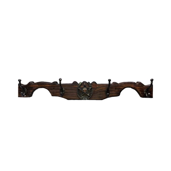 Rustic Wood Calf Harness Hooks with Star