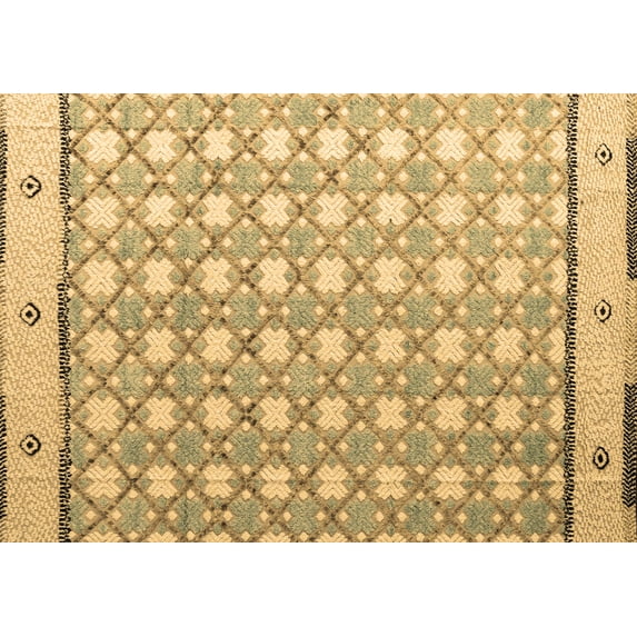 Ahgly Company Indoor Rectangle Abstract Brown Modern Area Rugs, 2' x 5'