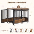 thumbnail image 2 of Dog Crate Furniture with 2 Doors and Safety Latch, 2-in-1 Heavy Duty Dog Cage Dog Kennel for Small Dogs, 2 of 7