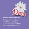 thumbnail image 7 of DIVA Cup & Pin - Medical Grade Silicone Cup for Period Care - Reusable Menstrual Cup - Up to 12 Hours of Continuous Wear - Model 1 (For Medium to Heavy Flow) - With Enamel Pin, 7 of 7