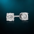 thumbnail image 2 of Natalia Drake 1/10 Cttw Diamond Miracle Plate Stud Earrings for Women in Sterling Silver, 2 of 5