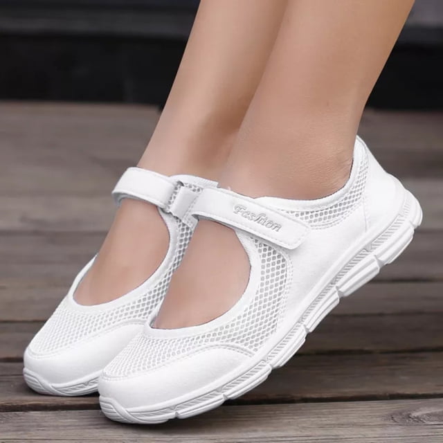Zapatos casuales Superleves para mujer, transpirables, rojo/blanco/negro