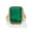 Yellow Gold-plated Sterling Silver, variant on 9.05 Cttw. Green Emerald and White Topaz Two-Tone Gold-Plated Silver Ring