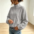 thumbnail image 6 of Hurxie Womens Half Zip Pullover Sweatshirt Long Sleeve Quarter Zip Sweatshirts Mock Neck Soft Casual Fall Sweatshirts, Daily Wear, 6 of 7