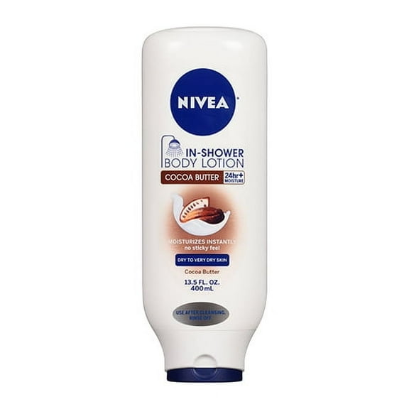 Nivea In-Shower Body Lotion With Cocoa Butter For Dry To Very Dry Skin - 13.5 oz, 2 Pack