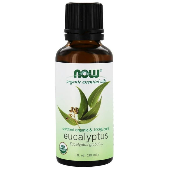 NOW Foods - 100% Pure & Organic Essential Oil Eucalyptus - 1 fl. oz.