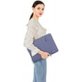 thumbnail image 4 of Mosiso Polyester Vertical Style Water Repellent Laptop Sleeve Case Bag Cover with Pocket for 15-15.6 inch Notebook, MacBook Pro 16 inch M4 M3 M2 M1 2024-2019, Lavender Gray, 4 of 5