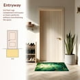 thumbnail image 3 of ODIKA 4'x6' Machine Washable Non-Slip Area Rug, Enchanted Forest Featuring Abstract Animal Inspired and Leaf High Traffic Rug, Green, 283786, 3 of 7