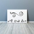 thumbnail image 3 of Modern Doodle Swirls 4pc Set Vinyl Art Stickers Wall Decals Home Décor Black, 3 of 6