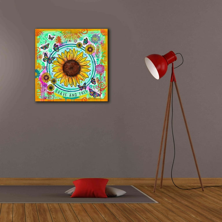 Epic Graffiti Brave and Free by Dean Russo Canvas Wall Art 26 x26 Walmart