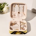 thumbnail image 6 of Bee Portable Square Jewelry Box for Rings Earrings Necklaces Bracelets Girls Women Travel Organizer Decorative Display, 6 of 6