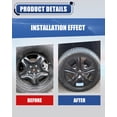 thumbnail image 3 of 4Pcs 17 inch Steel Hubcaps for Toyota Rav4 2013 2014 2015 2016 2017 2018,Snap-on Installation with Retention Rings,Black Lacquer, 3 of 7