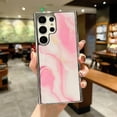 thumbnail image 1 of SaniMore for Samsung Galaxu S22 Ultra 6.8" 2022 Case, Shockproof TPU Bckplane Marble Pattern Stylish for Girls Women Plating Design Anti-drop Slim & Lightweight Anti-slip Bumper, Pattern-H, 1 of 5