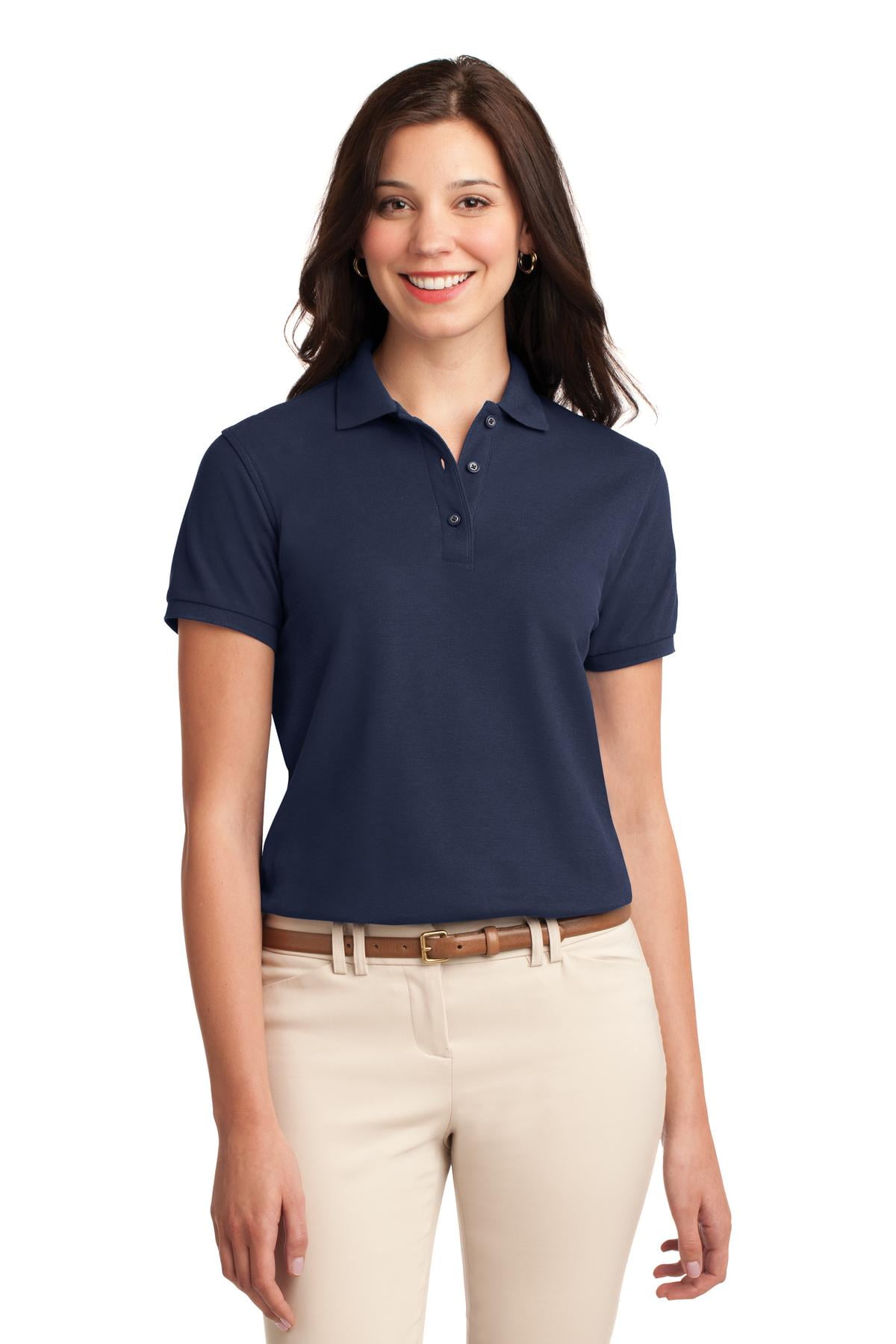 Ladies navy blue polo shirts Clearance