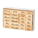 thumbnail image 1 of 1 caja de sellos decorativos de madera, sellos de goma de madera livianos para decorar, Mes, 1 of 9