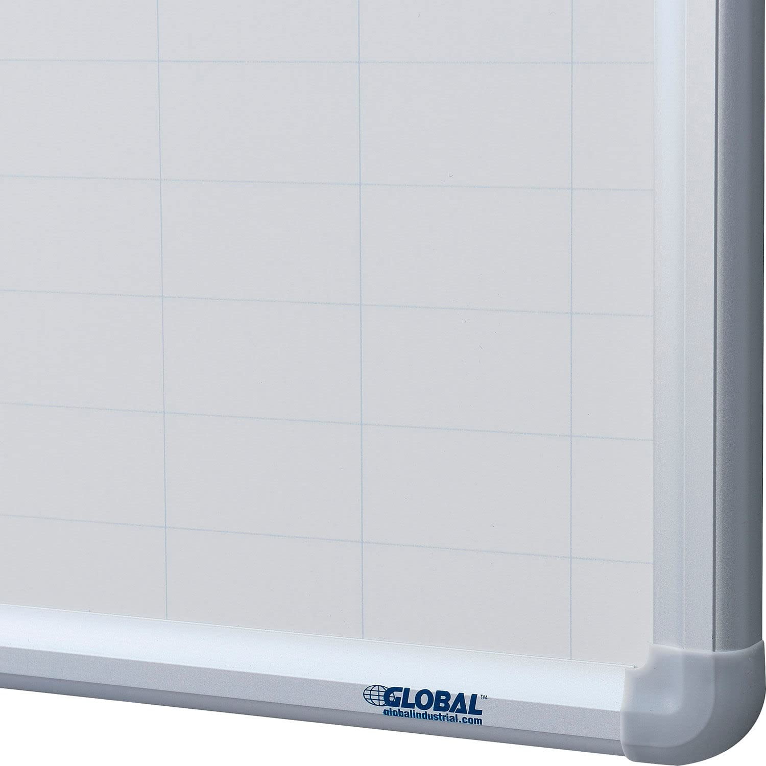Global Industrial 695784 Magnetic Steel Dry Erase Planning Board with Aluminum Frame, 1 x 2 Grid - 48 x 36 in.