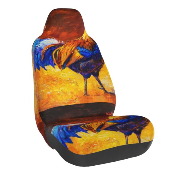 Vsdgher Colorful Rooster for Automotive Seat Covers for Cars Trucks SUVs, Universal Fit Anti-Slip Bucket Seat Protector for Cars,Vehicle Seat Protector for Front Seats
