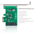 thumbnail image 3 of PCIE a 2 puertos Tarjeta de expansión SATA 6GBPS PCI Express SATA 3.0 Tarjeta controladora JShteea El nuevo, 3 of 5