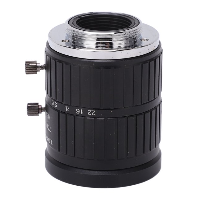 Lente de Zoom Fijo, Lente de Cámara HD de 75 mm de Distancia Confo Con Iris Manual para cámara
