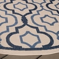 thumbnail image 2 of Safavieh Courtyard Bayon Geometric Indoor/Outdoor Area Rug, Beige/Navy, 6'7" x 6'7" Round, 2 of 10