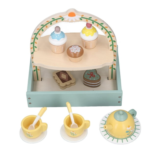 Pretend Play Tea Set Toy, Burrs Free Interactive Afternoon Tea Pretend Play For Little Girls