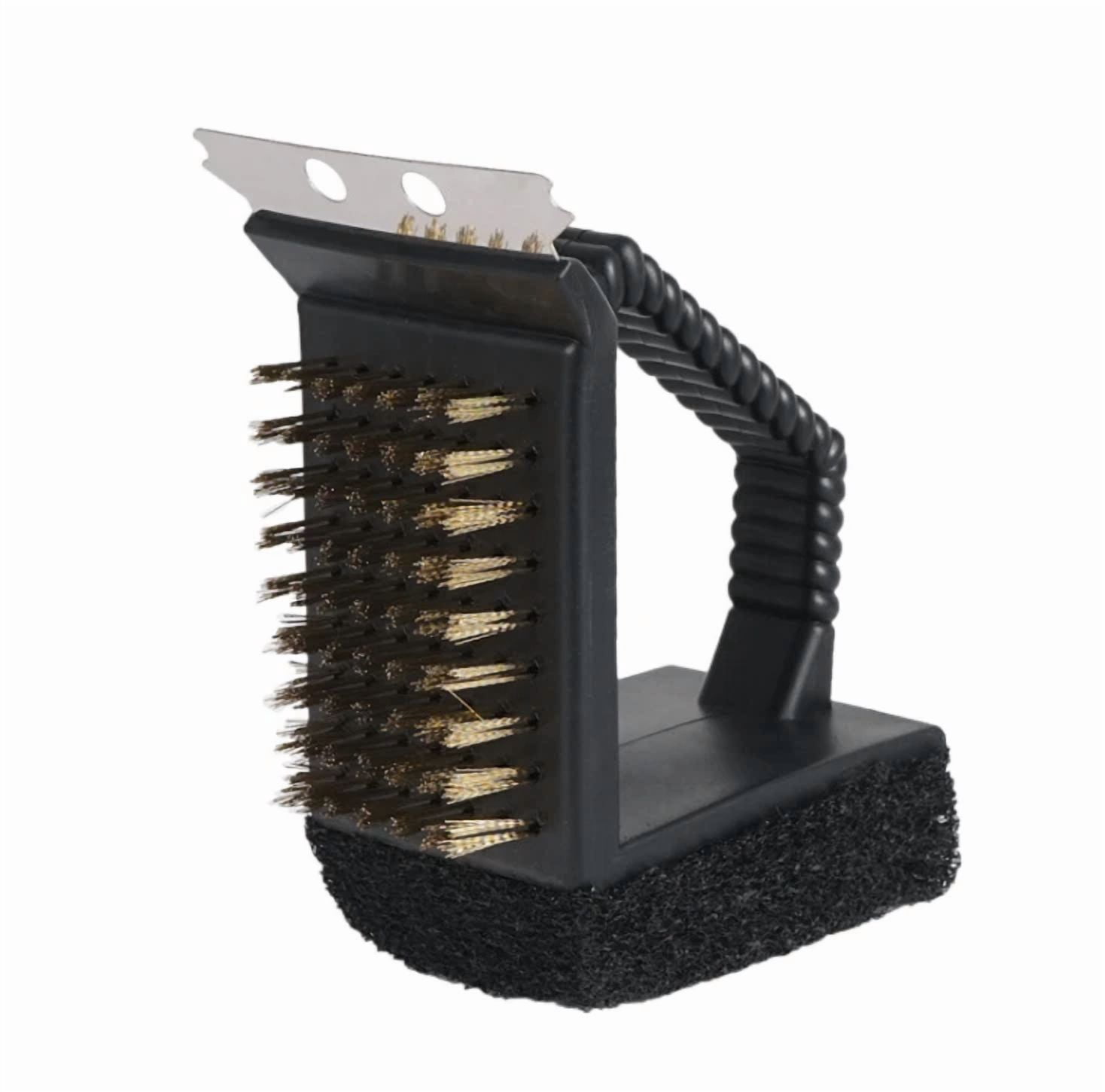 1Pcs Bbq Accessories Triple Barbecue Grill Brush Copper Steel Cleaning Brushes