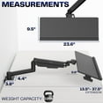 thumbnail image 6 of VIVO Pneumatic Heavy Duty Clamp-on 24 inch Keyboard Tray, 6 of 8