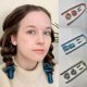 thumbnail image 5 of Rizadores de pelo sin calor con pinzas y diadema para conseguir rizos perfectos durante la noche, terciopelo suave, negro., 5 of 5