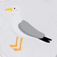 thumbnail image 3 of Inktastic Funny Seagull Bird Baby Burp Cloth, 3 of 3