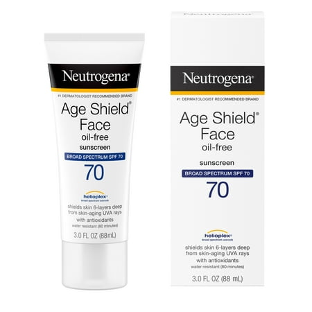Neutrogena Age Shield Face Lotion Sunscreen Broad Spectrum SPF 70 - 3 (Best Face Sunscreen For Mature Skin)
