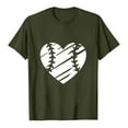 thumbnail image 4 of jsaierl Baseball Mom Shirts for Women Heart Pattern Short Sleeve T Shirt Trendy Crew Neck Summer Top Baseball Fans Tee, 4 of 6